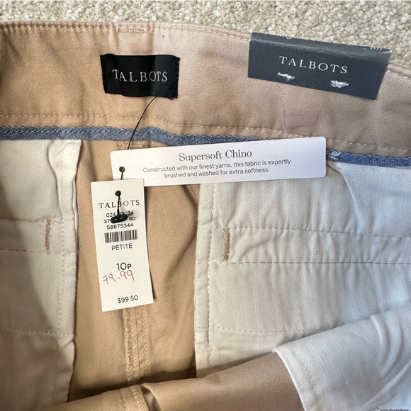 Talbots New England Tan Chino, 10P, NWT - Picture 4 of 10